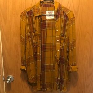 Mossimo Boyfriend Fit Flannel Size L